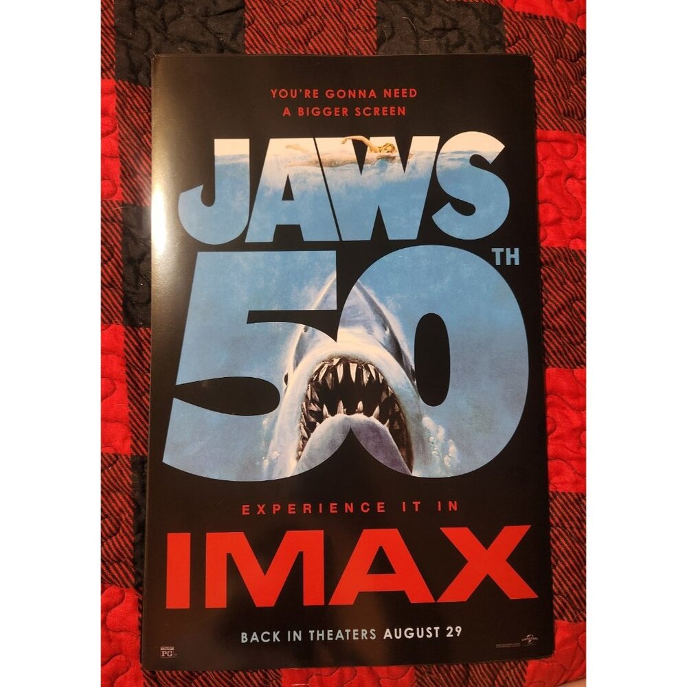 Jaws 50th Anniversary Movie Poster NWT